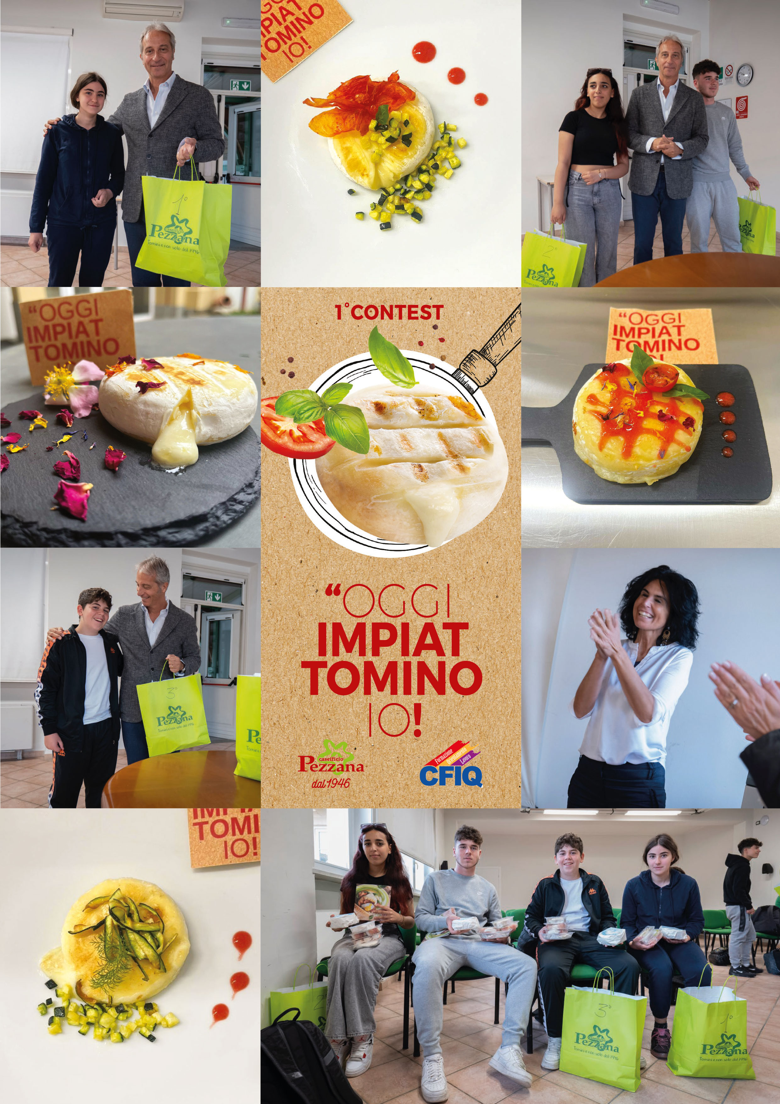 Nelle cucine professionali e ben attrezzate del CFIQ, Consorzio per la Formazione, l’Innovazione e la Qualità, di Frossasco, si è tenuto il 1° contest  “Oggi impiatTOMINO io!” Pezzana.